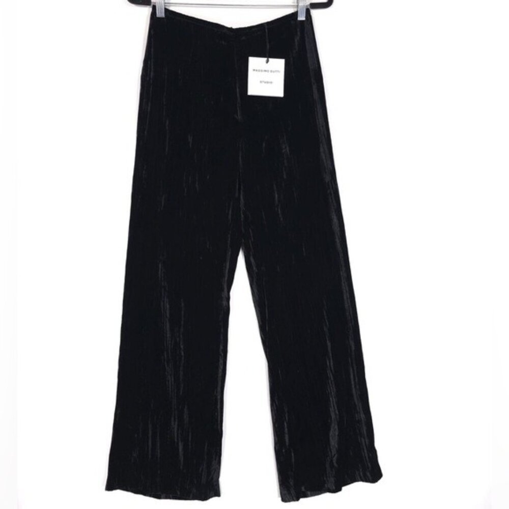 NWT MASSIMO DUTTI STUDIO Women’s Flowing Velvet Trousers 9125/954/800 SMALL